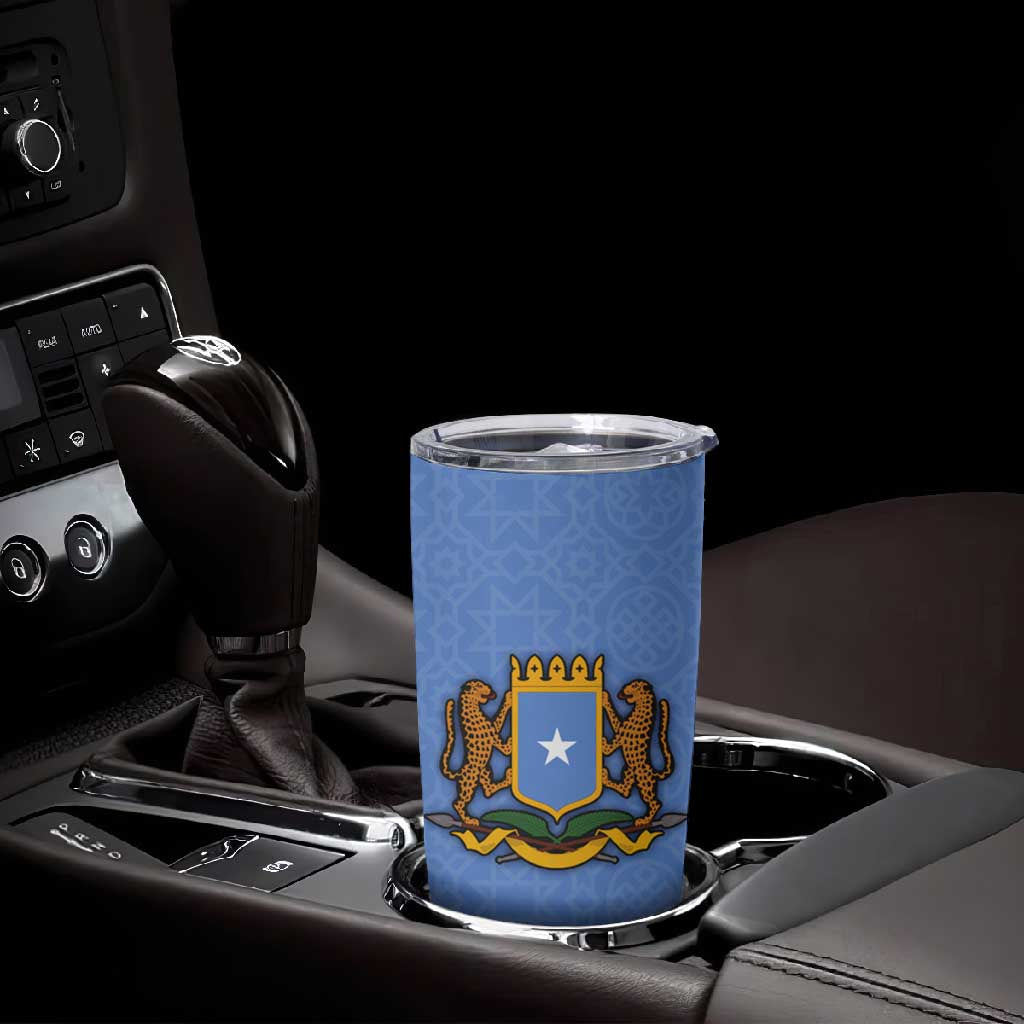 Somalia Tumbler Cup with Coat of Arms One Star One Nation Blue White Spirit