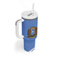 Somalia Tumbler With Handle with Coat of Arms One Star One Nation Blue White Spirit