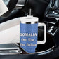 Somalia Tumbler With Handle with Coat of Arms One Star One Nation Blue White Spirit
