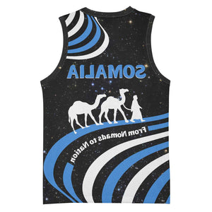 Somalia Basketball Jersey with From Nomads to Nation Camel Galaxy Flag Spirit - African Pride