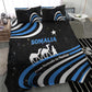 Somalia Bedding Set with From Nomads to Nation Camel Galaxy Flag Spirit