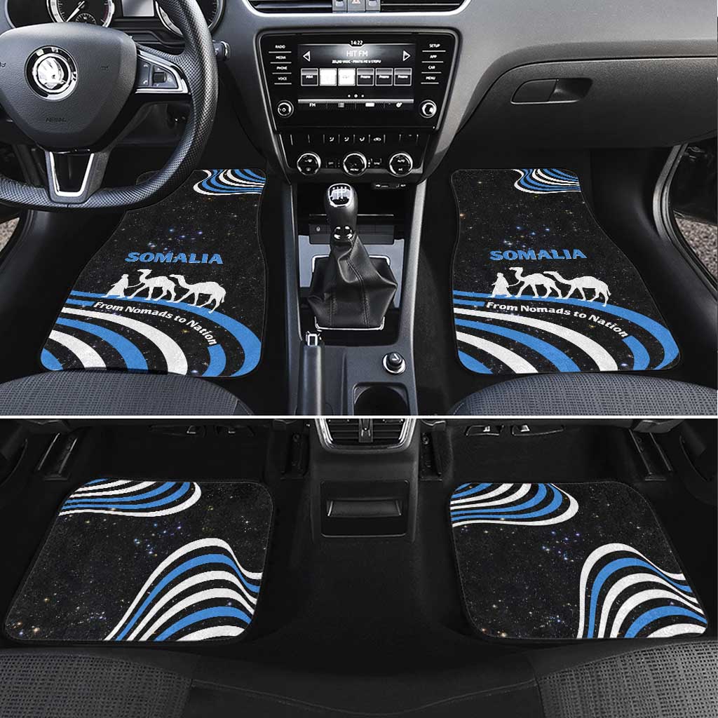 Somalia Car Mats with From Nomads to Nation Camel Galaxy Flag Spirit