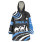Somalia Kid Wearable Blanket Hoodie with From Nomads to Nation Camel Galaxy Flag Spirit