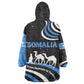 Somalia Kid Wearable Blanket Hoodie with From Nomads to Nation Camel Galaxy Flag Spirit