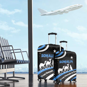 Somalia Luggage Cover with From Nomads to Nation Camel Galaxy Flag Spirit