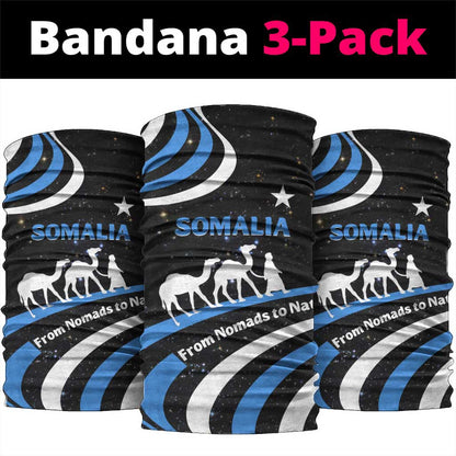 Somalia Neck Gaiter with From Nomads to Nation Camel Galaxy Flag Spirit - African Pride