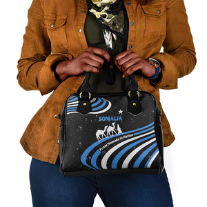Somalia Shoulder Handbag with From Nomads to Nation Camel Galaxy Flag Spirit