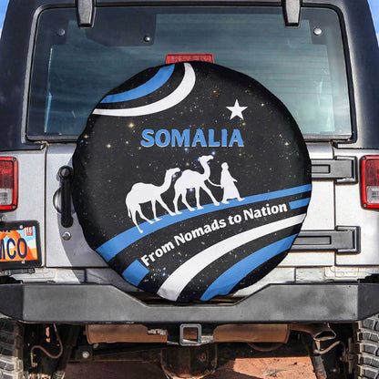 Somalia Spare Tire Cover with From Nomads to Nation Camel Galaxy Flag Spirit