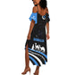 Somalia Summer Maxi Dress with From Nomads to Nation Camel Galaxy Flag Spirit