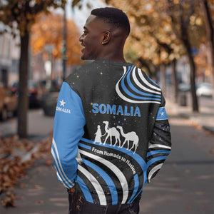 Somalia Sweatshirt with From Nomads to Nation Camel Galaxy Flag Spirit