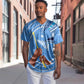 Somalia Baseball Jersey with Raised Fist Flag Blue Unity Wave Spirit