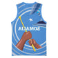 Somalia Basketball Jersey with Raised Fist Flag Blue Unity Wave Spirit - African Pride
