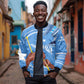 Somalia Bomber Jacket with Raised Fist Flag Blue Unity Wave Spirit