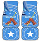 Somalia Car Mats with Raised Fist Flag Blue Unity Wave Spirit