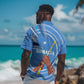 Somalia Hawaiian Shirt with Raised Fist Flag Blue Unity Wave Spirit