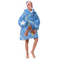 Somalia Kid Wearable Blanket Hoodie with Raised Fist Flag Blue Unity Wave Spirit