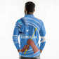 Somalia Long Sleeve Polo Shirt with Raised Fist Flag Blue Unity Wave Spirit