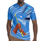 Somalia Rugby Jersey with Raised Fist Flag Blue Unity Wave Spirit