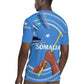 Somalia Rugby Jersey with Raised Fist Flag Blue Unity Wave Spirit