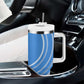 Somalia Tumbler With Handle with Raised Fist Flag Blue Unity Wave Spirit