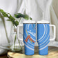 Somalia Tumbler With Handle with Raised Fist Flag Blue Unity Wave Spirit