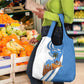 Somalia Grocery Bag with Camel Desert Map Palm Tree Heritage Spirit