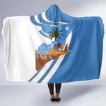 Somalia Hooded Blanket with Camel Desert Map Palm Tree Heritage Spirit