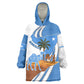 Somalia Kid Wearable Blanket Hoodie with Camel Desert Map Palm Tree Heritage Spirit