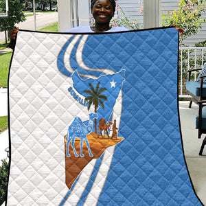 Somalia Quilt with Camel Desert Map Palm Tree Heritage Spirit