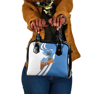 Somalia Shoulder Handbag with Camel Desert Map Palm Tree Heritage Spirit