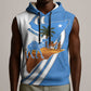 Somalia Sleeveless Hoodie with Camel Desert Map Palm Tree Heritage Spirit - African Pride