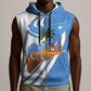 Somalia Sleeveless Zip Hoodie with Camel Desert Map Palm Tree Heritage Spirit - African Pride
