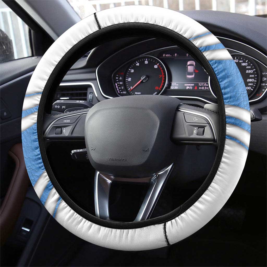 Somalia Steering Wheel Cover with Camel Desert Map Palm Tree Heritage Spirit