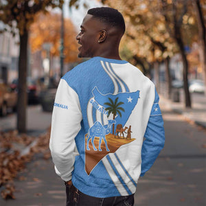 Somalia Sweatshirt with Camel Desert Map Palm Tree Heritage Spirit