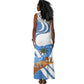 Somalia Tank Maxi Dress with Camel Desert Map Palm Tree Heritage Spirit