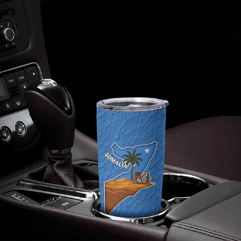 Somalia Tumbler Cup with Camel Desert Map Palm Tree Heritage Spirit
