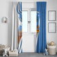 Somalia Window Curtain with Camel Desert Map Palm Tree Heritage Spirit
