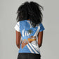 Somalia Women V-Neck T-Shirt with Camel Desert Map Palm Tree Heritage Spirit