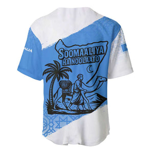 Somalia Baseball Jersey with Soomaaliya Ha Noolaato Nomad Moon Flag Spirit