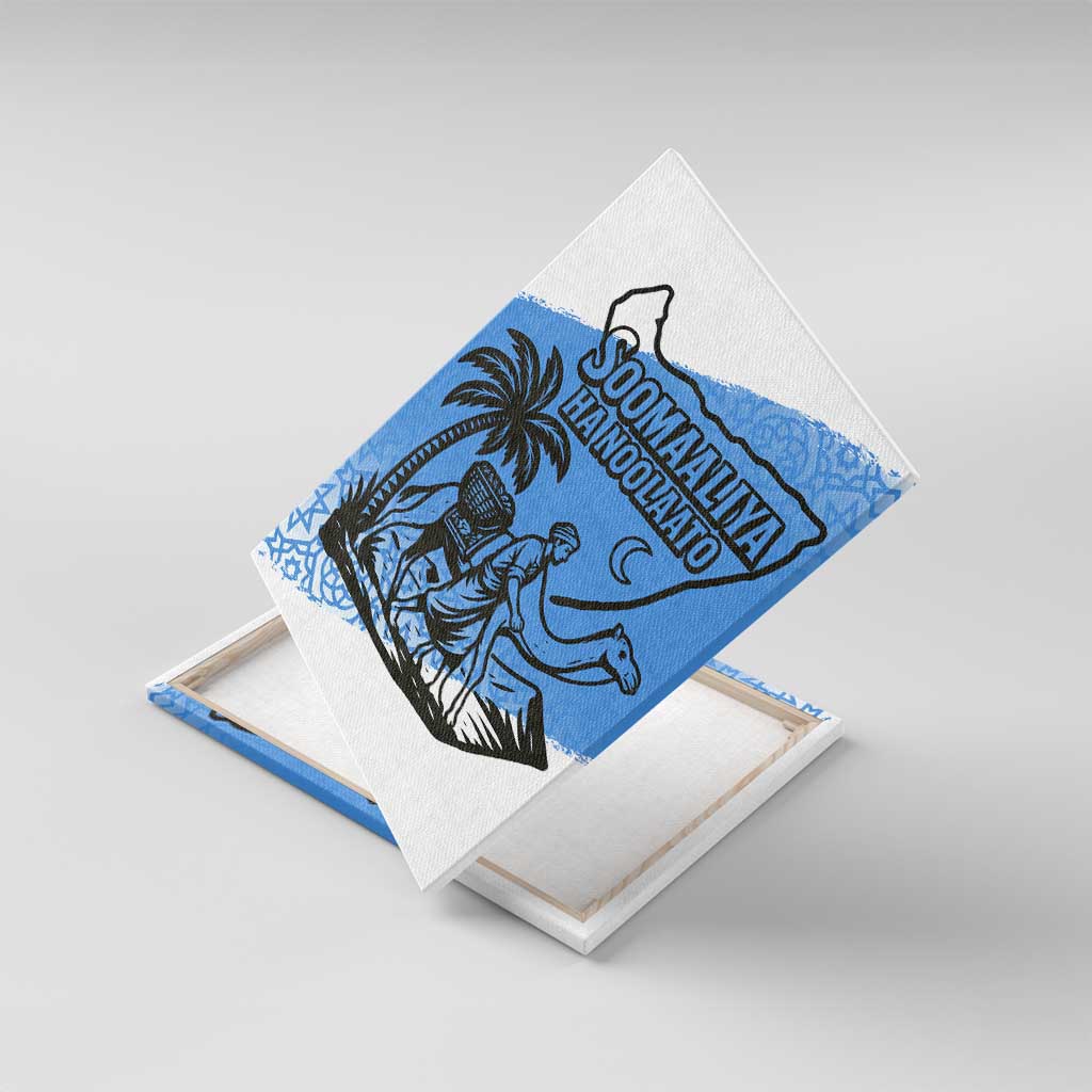 Somalia Canvas Wall Art with Soomaaliya Ha Noolaato Nomad Moon Flag Spirit