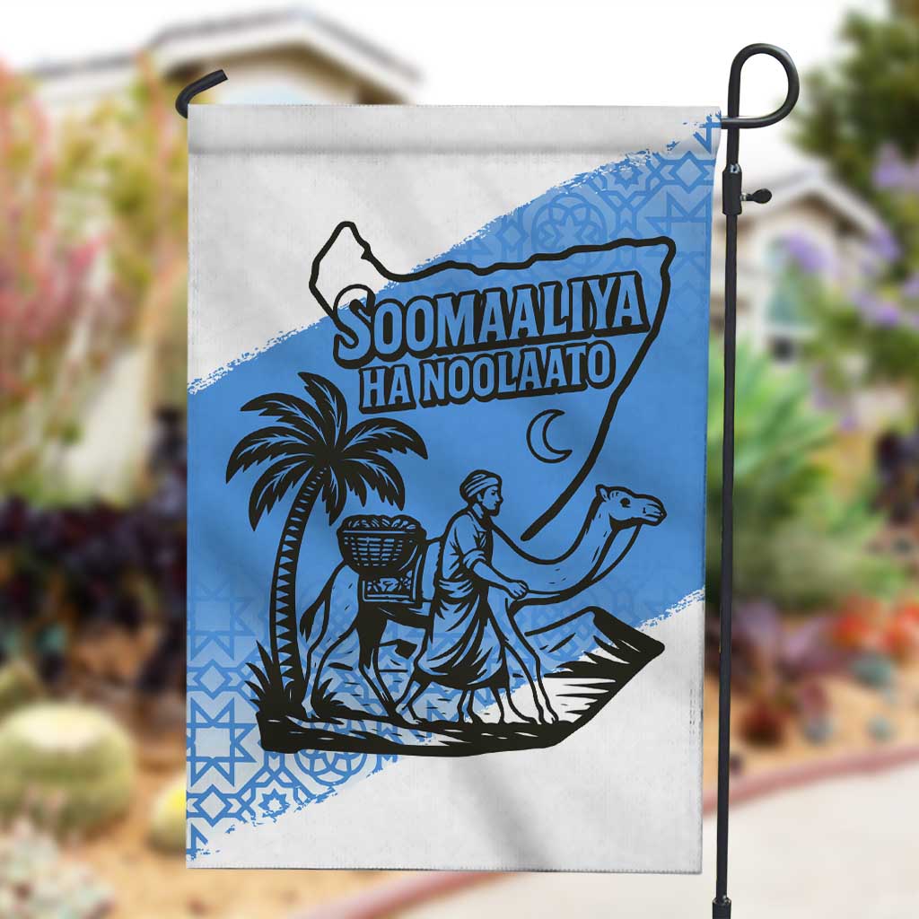 Somalia Garden Flag with Soomaaliya Ha Noolaato Nomad Moon Flag Spirit