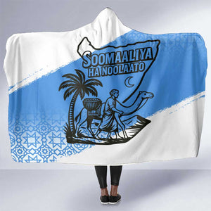 Somalia Hooded Blanket with Soomaaliya Ha Noolaato Nomad Moon Flag Spirit