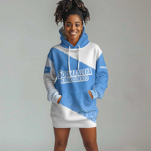 Somalia Hoodie Dress with Soomaaliya Ha Noolaato Nomad Moon Flag Spirit