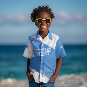 Somalia Kid Hawaiian Shirt with Soomaaliya Ha Noolaato Nomad Moon Flag Spirit