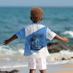 Somalia Kid Hawaiian Shirt with Soomaaliya Ha Noolaato Nomad Moon Flag Spirit