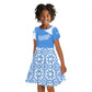 Somalia Kid Short Sleeve Dress with Soomaaliya Ha Noolaato Nomad Moon Flag Spirit