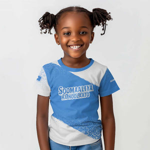Somalia Kid T shirt with Soomaaliya Ha Noolaato Nomad Moon Flag Spirit