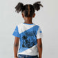 Somalia Kid T shirt with Soomaaliya Ha Noolaato Nomad Moon Flag Spirit
