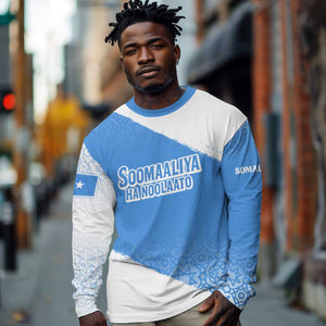 Somalia Long Sleeve Shirt with Soomaaliya Ha Noolaato Nomad Moon Flag Spirit
