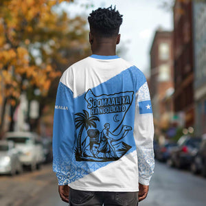 Somalia Long Sleeve Shirt with Soomaaliya Ha Noolaato Nomad Moon Flag Spirit